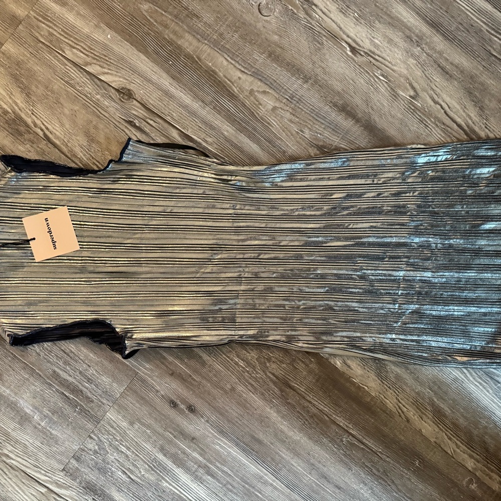 Superdown Asymmetrical Metallic Dress